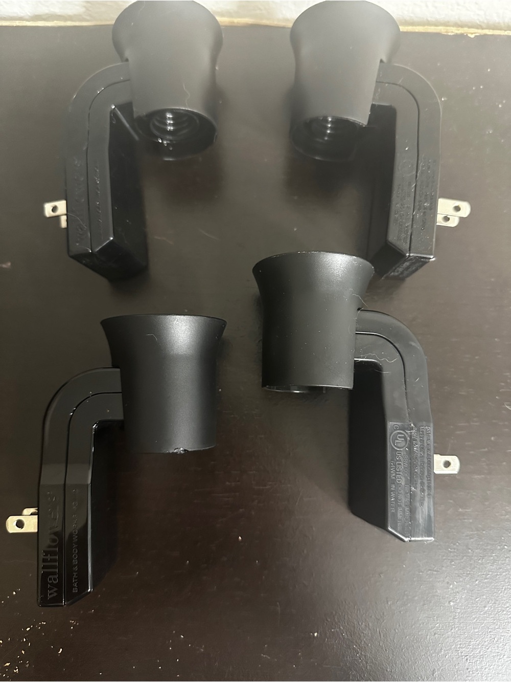 Bath & Body Works Black Wall Sconce Light Holders (Set of 4)